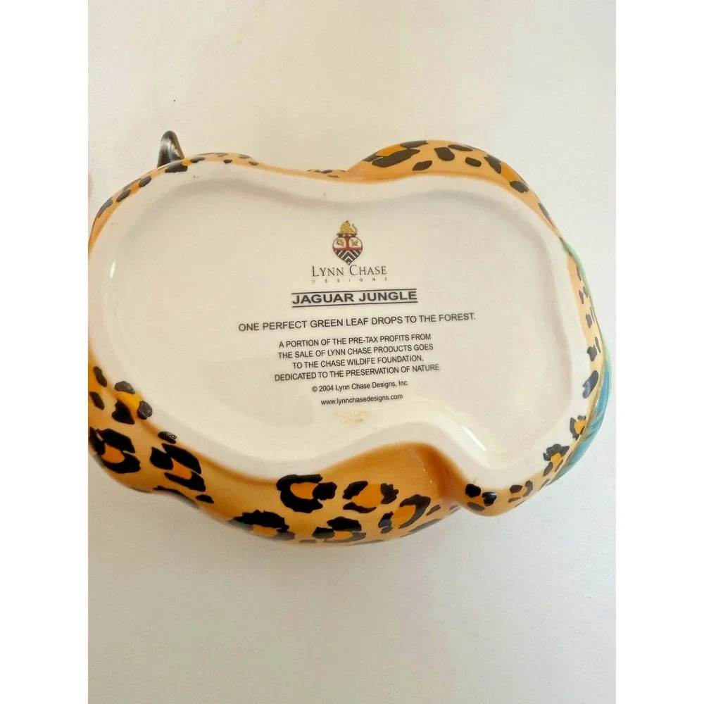 Lynn Chase Designs Yellow Jaguar Jungle Trinket Box Zoo Animal Print